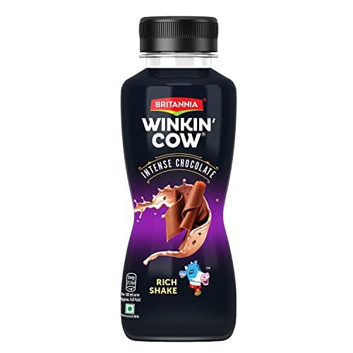 Britannia Winkin Cow Britannia Winkin Cow Rich Milk Shake Intense Chocolate Pet Bottle, 180 ml - Pack of 6