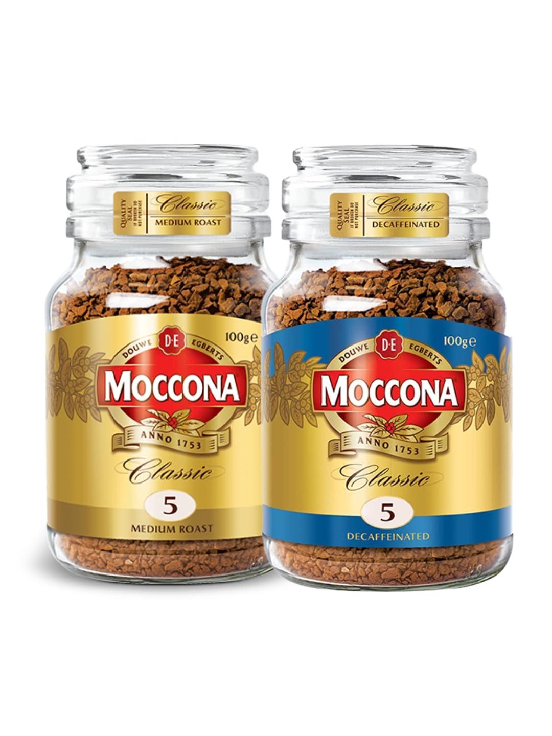 Moccona Moccona | Classic Medium Roast| Classic Decaffinated| Instant Coffee | 200g | Combo of 2