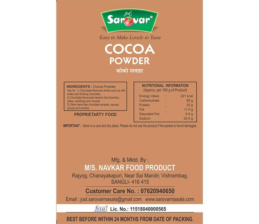 NAVKAR FOOD PRODUCTS Sarovar Cocoa Powder 25g (Pack Of 6)
