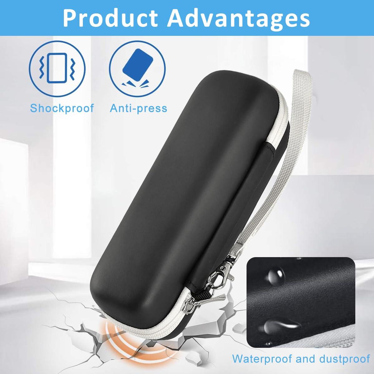 HANNEA HANNEA Hard Travel Case for Oral B/Oral-B Pro 1000 1500 5000 7000 7500 6000 9600/ Phlips Sonicare 4100 5100 1100 6100 5300 Electric Toothbrush, Portable EVA Protective Storage Bag, Black (Case Only)