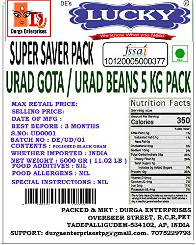 DE\'S LUCKY SUPER SAVER PACK/URAD GOTA WHOLE, WHITE URAD BEANS, URAD BEANS ROUND, URAD DAL,