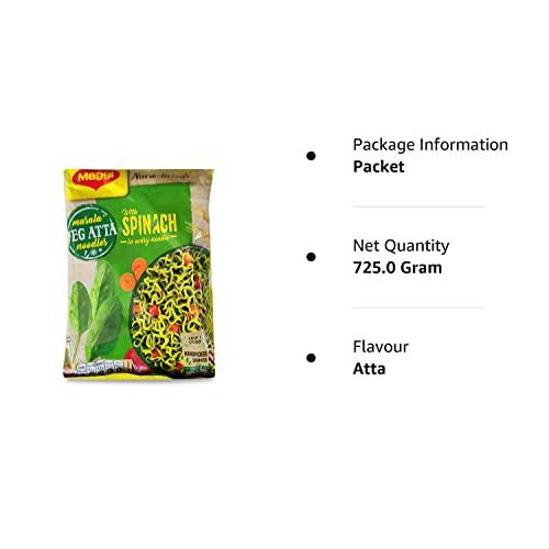 MAGGI MAGGI Nutri-Licious Masala Veg Atta Noodles With Spinach In Every Noodle, 72.5 Grams (Pouch)