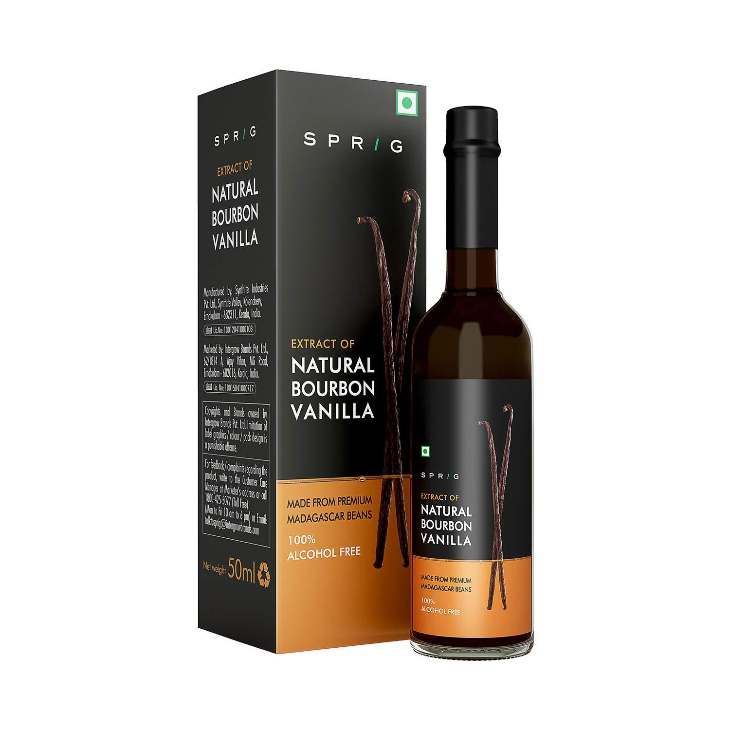 S P R I G Sprig All Natural Bourbon Vanilla Extract Bottle, 50 ml & Extract of Natural Bourbon Vanilla, 100 ml