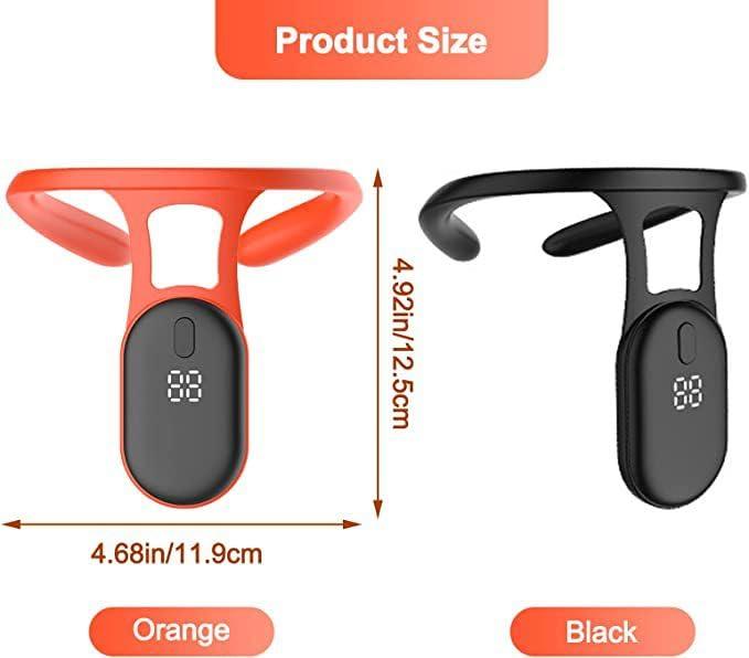 wowobjects WOWOBJECTS Soothing Neck Instrument, Lymphatic Drainage Device for Neck, Portable Neck Lymphatic Massager, Body Shaping Pose Reminder for Correct Posture, Belt Relief Massage Device for Adult |Black