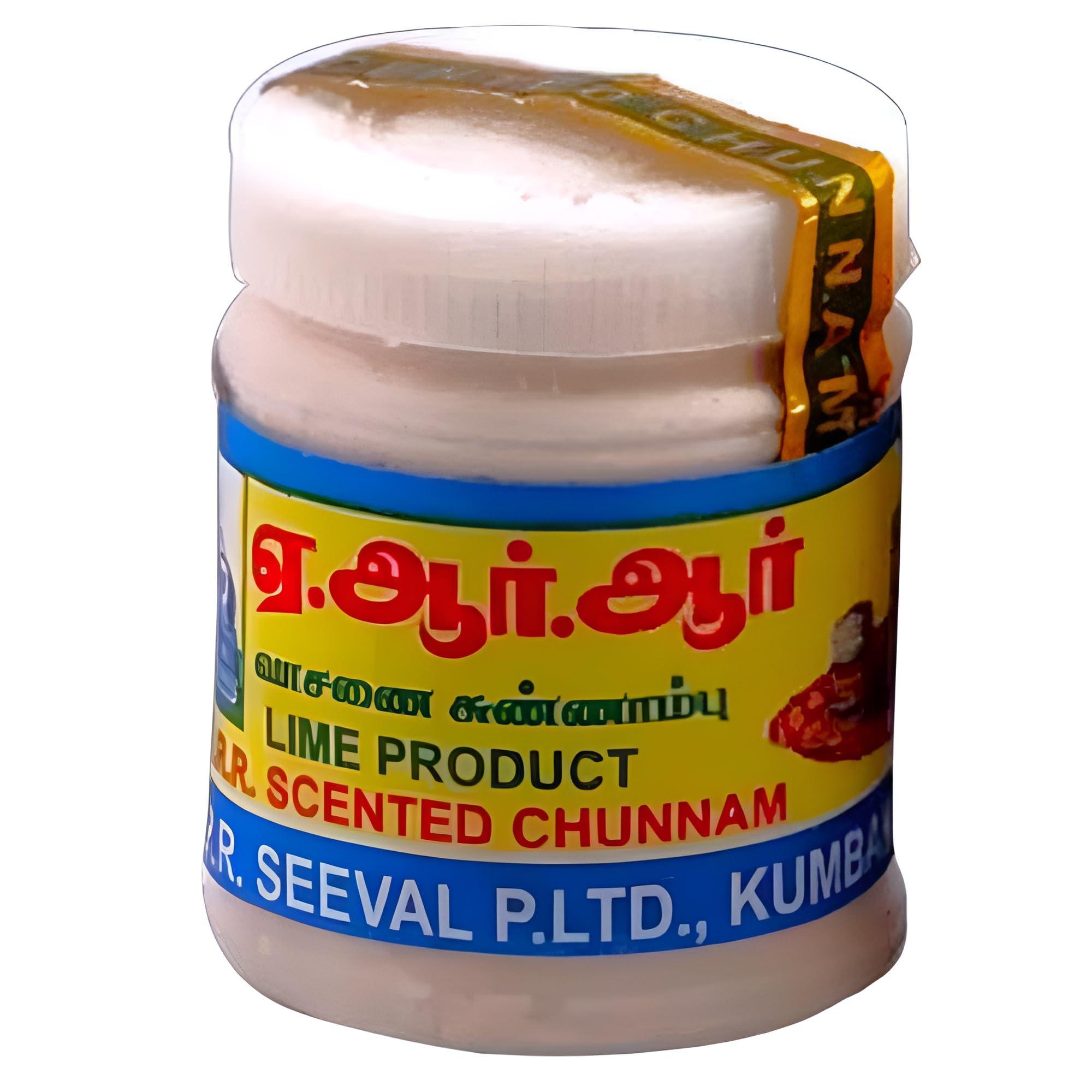 Generic ARR Kumbakonam Vaasanai Sunnambu Paste/Scented Colour Chunnam/Paan Chuna/Supari Chuna/Calcium Carbonate - Each 80gm Weight - Pack of 3pc