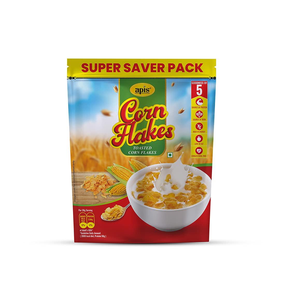 Apis Apis Himalaya Honey, 1kg (Buy 1 Get 1 Free) , Apis Cornflakes 1kg Zip Pouch