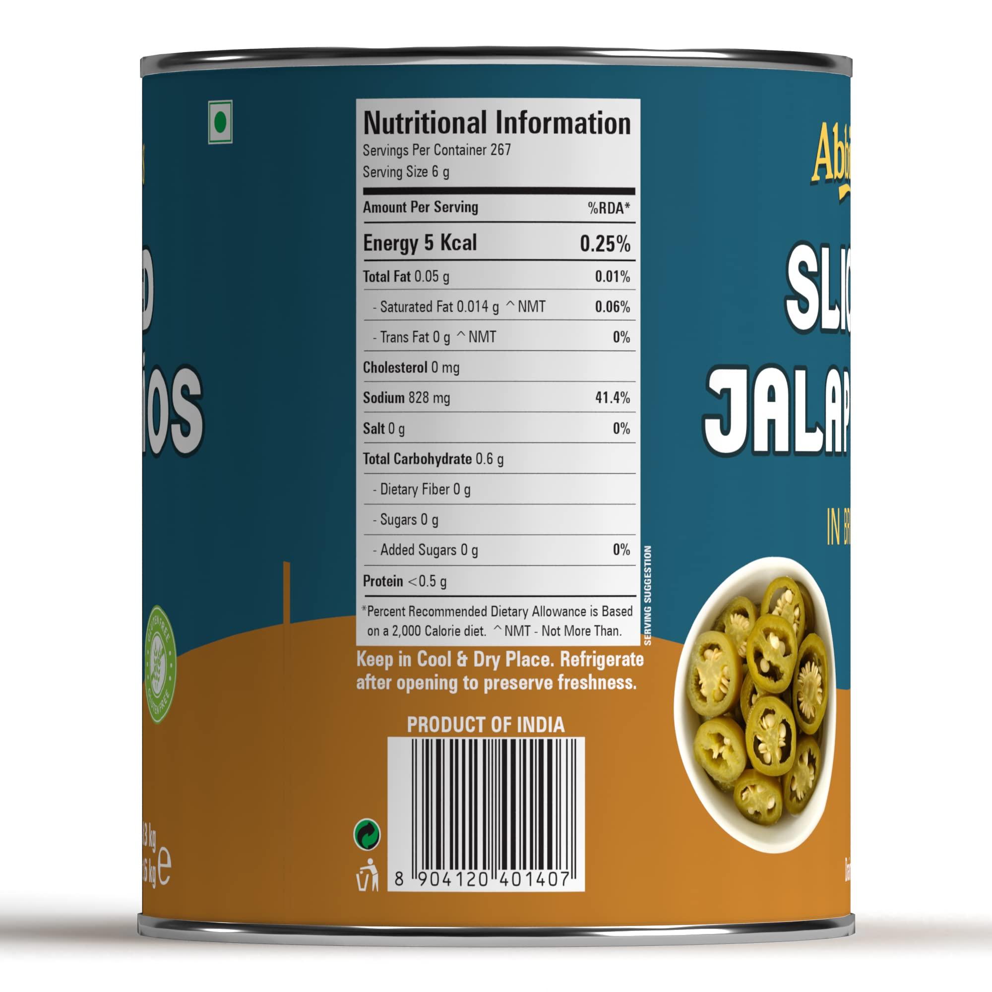 Abbie's Abbie's Jalapeno Slice in Brine A10, 3 kg | Ready to Eat Jalapeno Pickle | Perfect for Toppings in Pizza,Pasta , Sandwich,Nachos , Salad