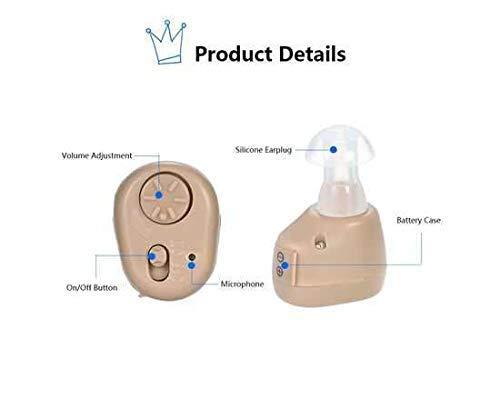 Aika AIKA Hearing Aid (completely-in-the-canal) (3 Months Warranty) Super Mini Volume Adjustable Tone Digital Hearing Aid Sound Amplifier Upto 60% To 70% Hearing For Adults & Old Age(With Special Power Kit Worth Price 499 Free)