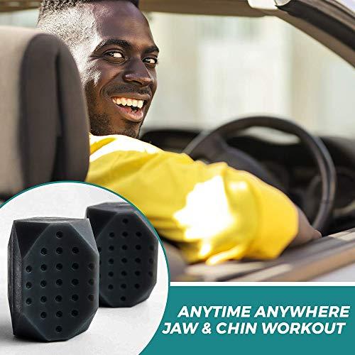 Generic 2pc Food-Grade Silica Gel Jawline Exercise Ball Muscle Trainin Fitness Ball Neck Face Toning Jawrsize Jaw Exerciser Muscle Relex