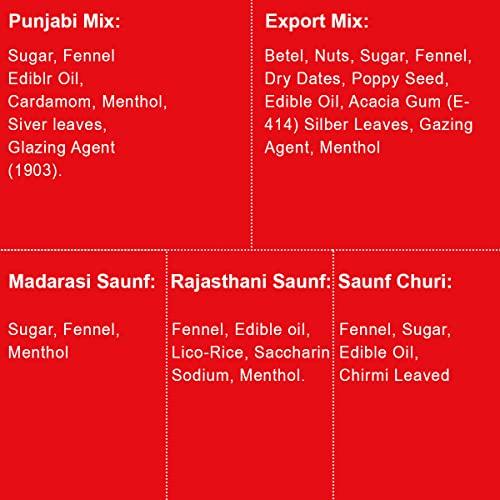 Chahat Chahat 5 in 1 Mix Mouth Freshener Sweet Fennel Seeds Mukhwas (Special Digestive Treat) After Meal Digestive Seeds