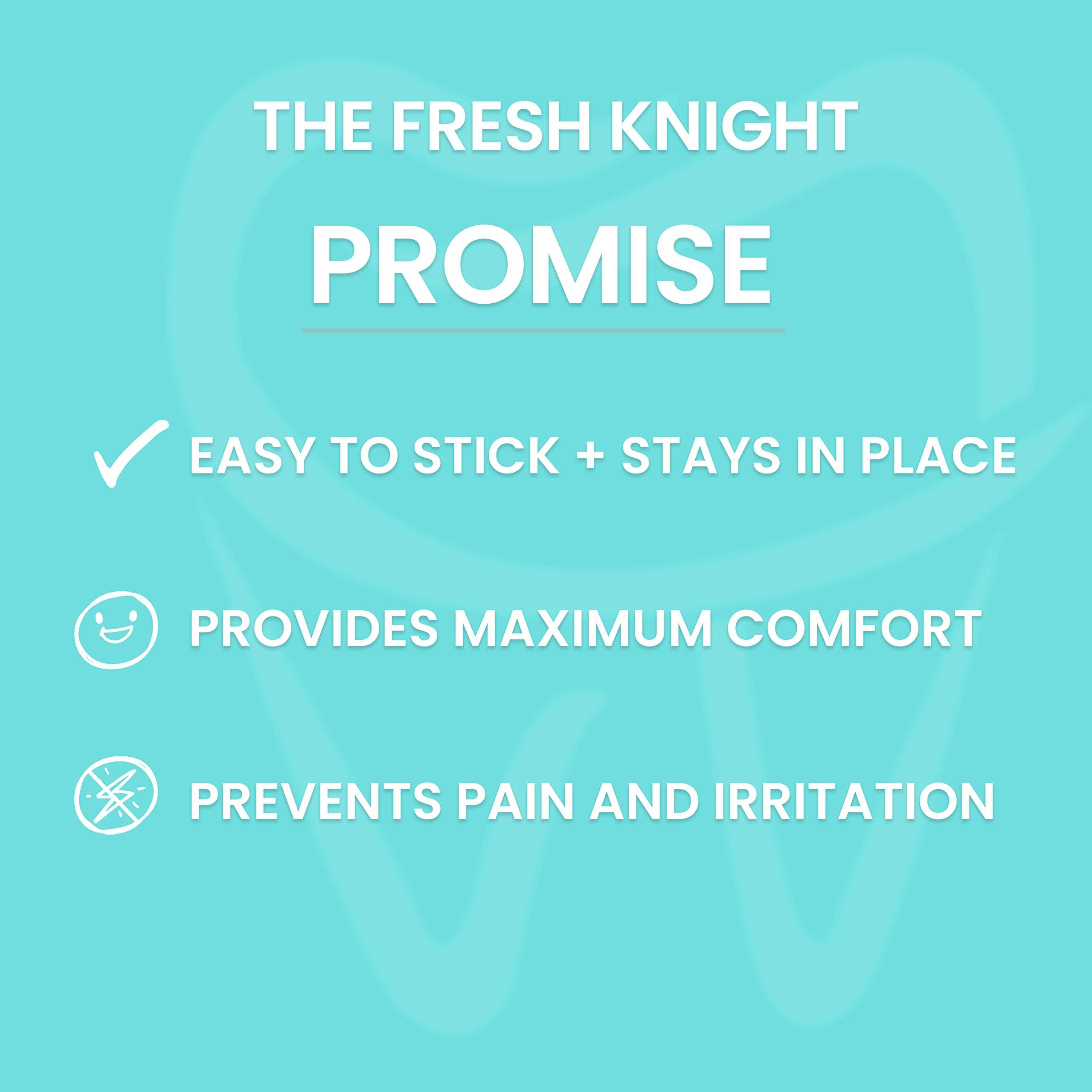 FRESH KNIGHT Braces Wax,10 Pack. Dental Wax for Braces & Aligners - 50 Premium Orthodontic Wax Strips, Wax for Teeth, Vitamin E + Aloe. Includes storage case. Food Grade. Fresh Knight. (Vitamin E + Aloe Vera)