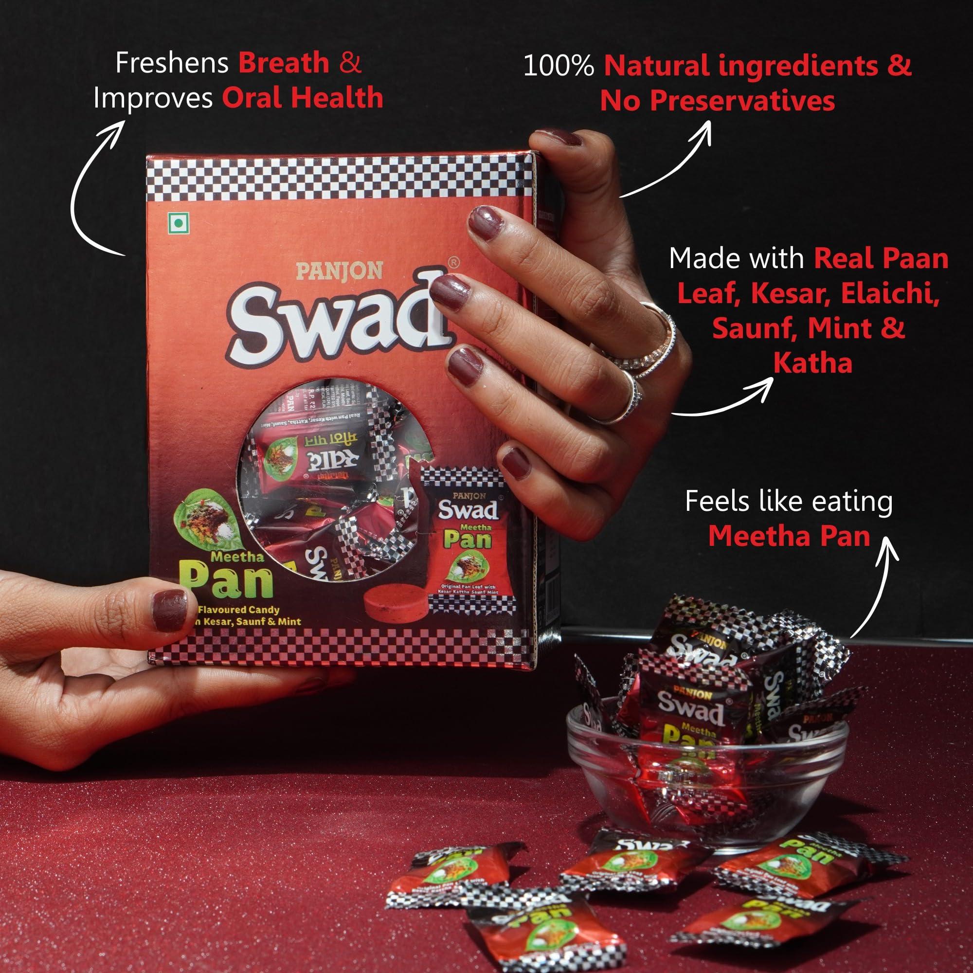 Swad Swad Meetha Pan Candy Gift Box (Original Paan Flavour with Saunf, Kesar & Mint) 125 Toffee x 1 Box Pack