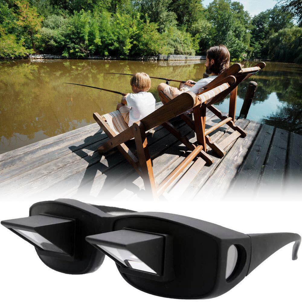 okcsc Lazy Glasses 90 Laying Down Prism Glasses Horizontal Bed Reading Glasses High Definition for Reading Watching TV Phones -Small