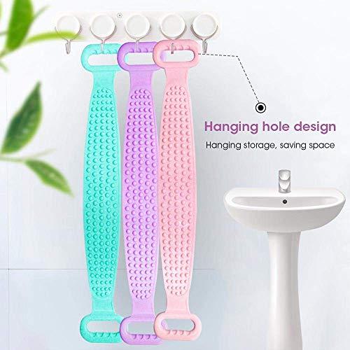 Wishbone WISHBONE BELT MASSAGER Silicone Dual Sided Back Scrubber Brush And Massager Foot Sole Cleaner Shower Bath Belt