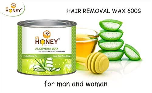DR HONEY DR HONEY AloeVera strip and stick and wax Hair Remover Wax for Women, Body & Face Waxing, Natural Ingredients for Women, Body soft and for all skin wax strip and stick 600 gram