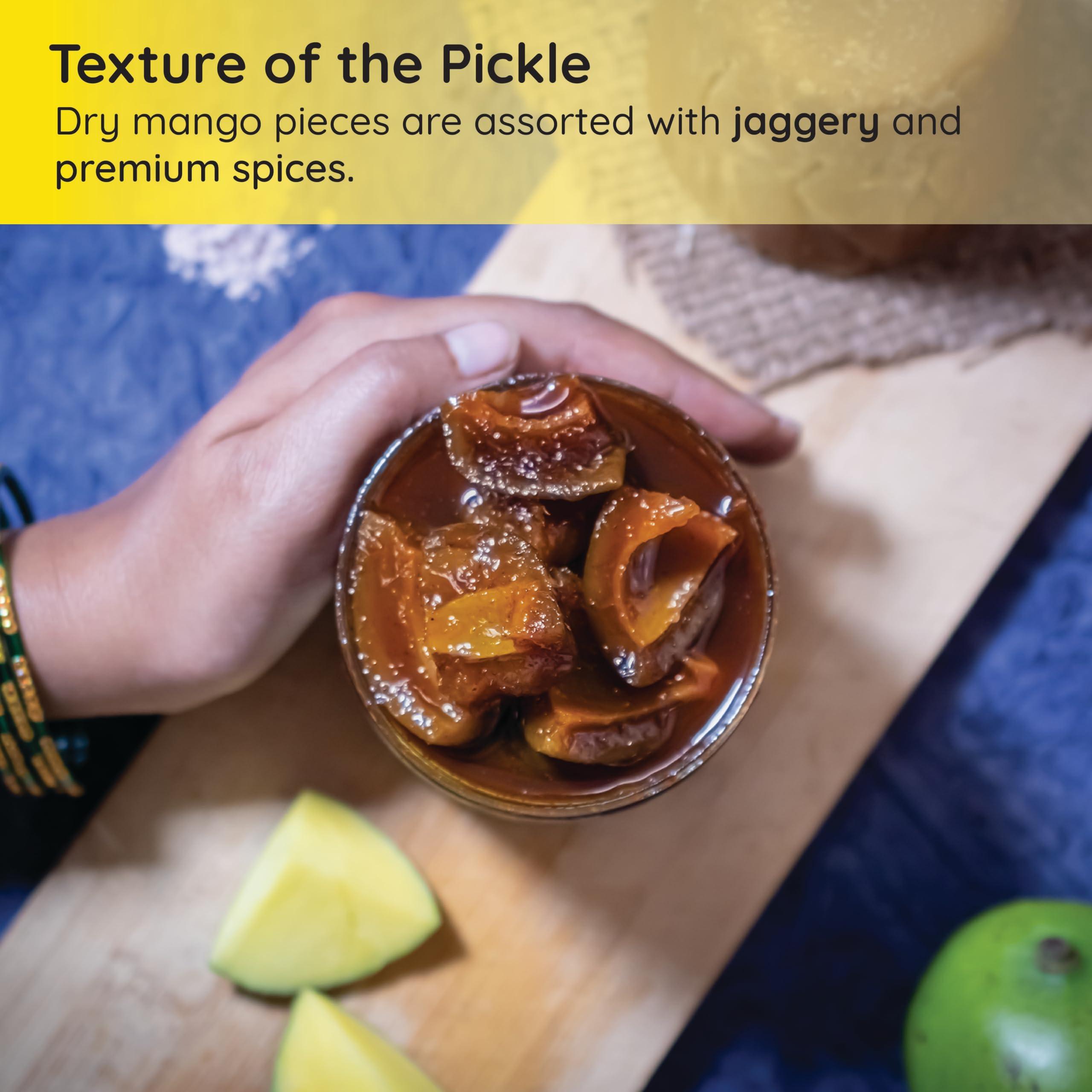 Farm Didi Farm Didi Sweet Mango Pickle With Jaggery 1Kg|Oil Free Pickle In Fresh Authentic Aam Ka Meeta Achar|No Preservatives Aachar|Sweet Mango Pickles Homemade|Mango Pickles In Amazon Fresh