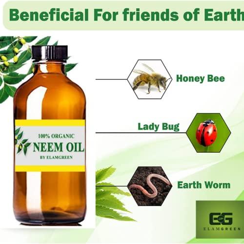 EG ELAMGREEN Elamgreen Organic Cold Pressed Neem Oil, 100 ml - Pack of 2