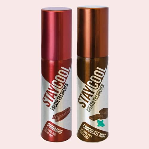 STAY COOL Stay Cool Breath Freshener Spray (Cinnamon + Chocolate Mint, Combo, Pack of 2)