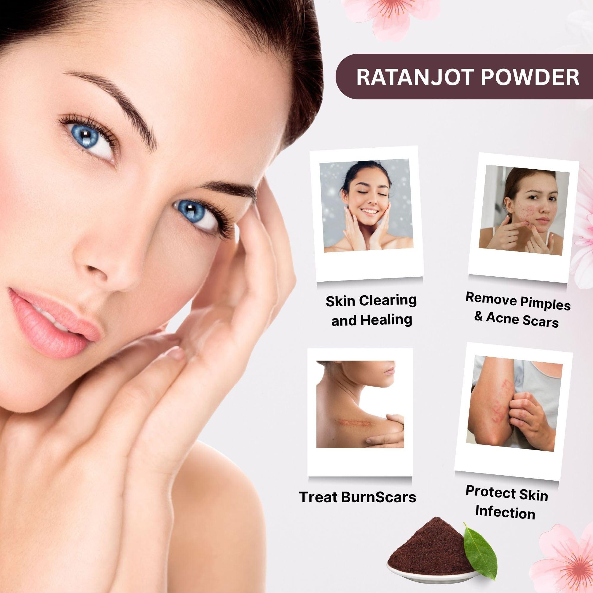 BrijBooti Birju Mahavir Ratanjot Powder- Alkanna Tinctoria -Alkanet Root Powder 200 Gr