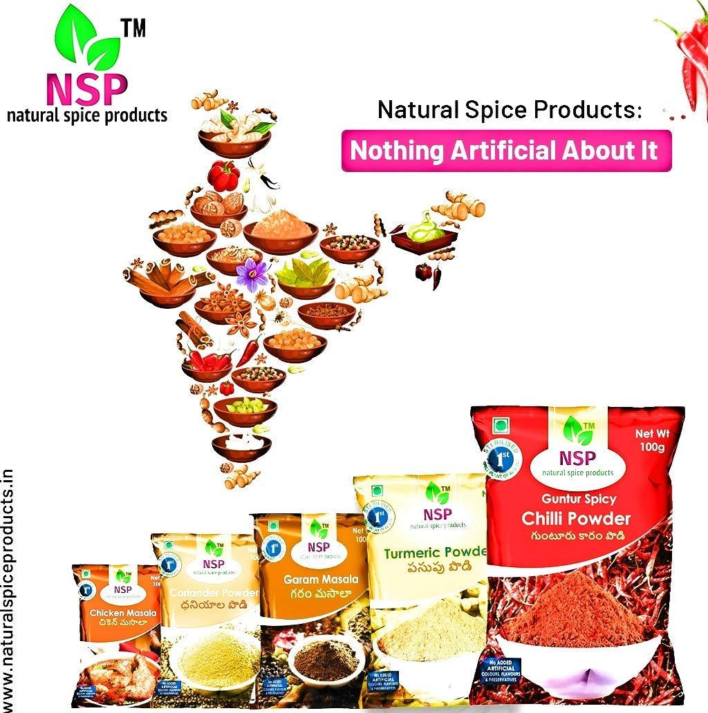 NSP natural spice products NSP Natural Spice Products Garam Masala | Naturally Processed with Natural Oils |Blended Spice for Authentic Taste and Colour |3x100gm (Pack of 3, 100g Each)