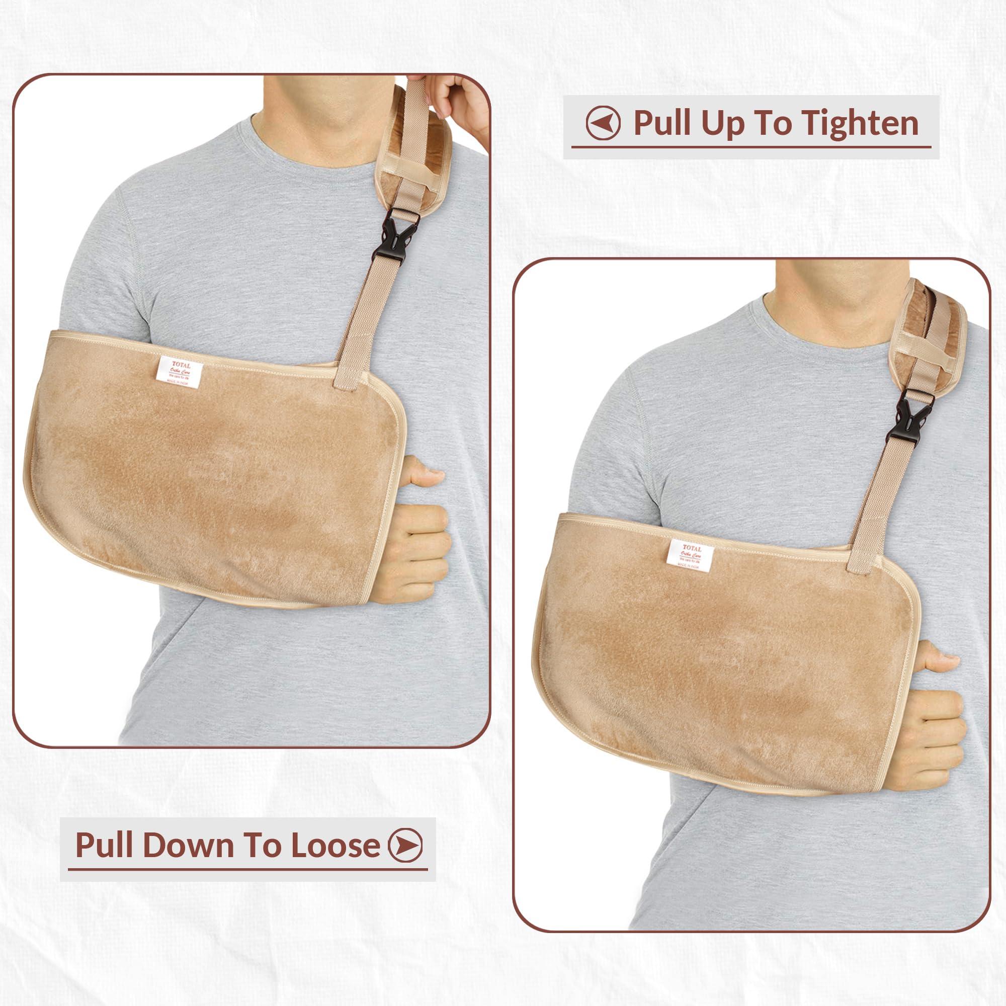 TOTAL Ortho care TOTAL Ortho care Arm Sling Pouch support to the arm or shoulder in case of closed or surgical management of strain, sprain, fractures and dislocation (Size - Small)