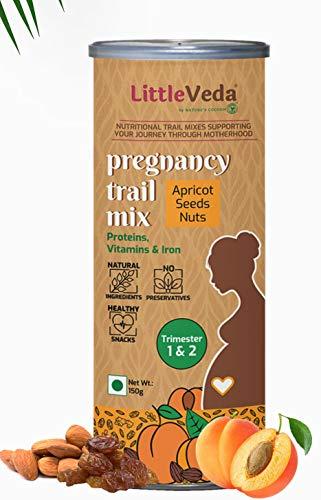 LittleVeda LittleVeda Pregnancy Trail Mix - Apricot,Seeds&Nuts(Trimester1&2) - Healthy Nutritious Pregnancy Snack, Superfood for Mom's to be