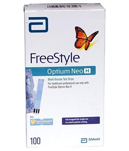 Anmol Anmol Freestyle Optium Neo H100 Blood Glucose Test Strips With 100 Lancets