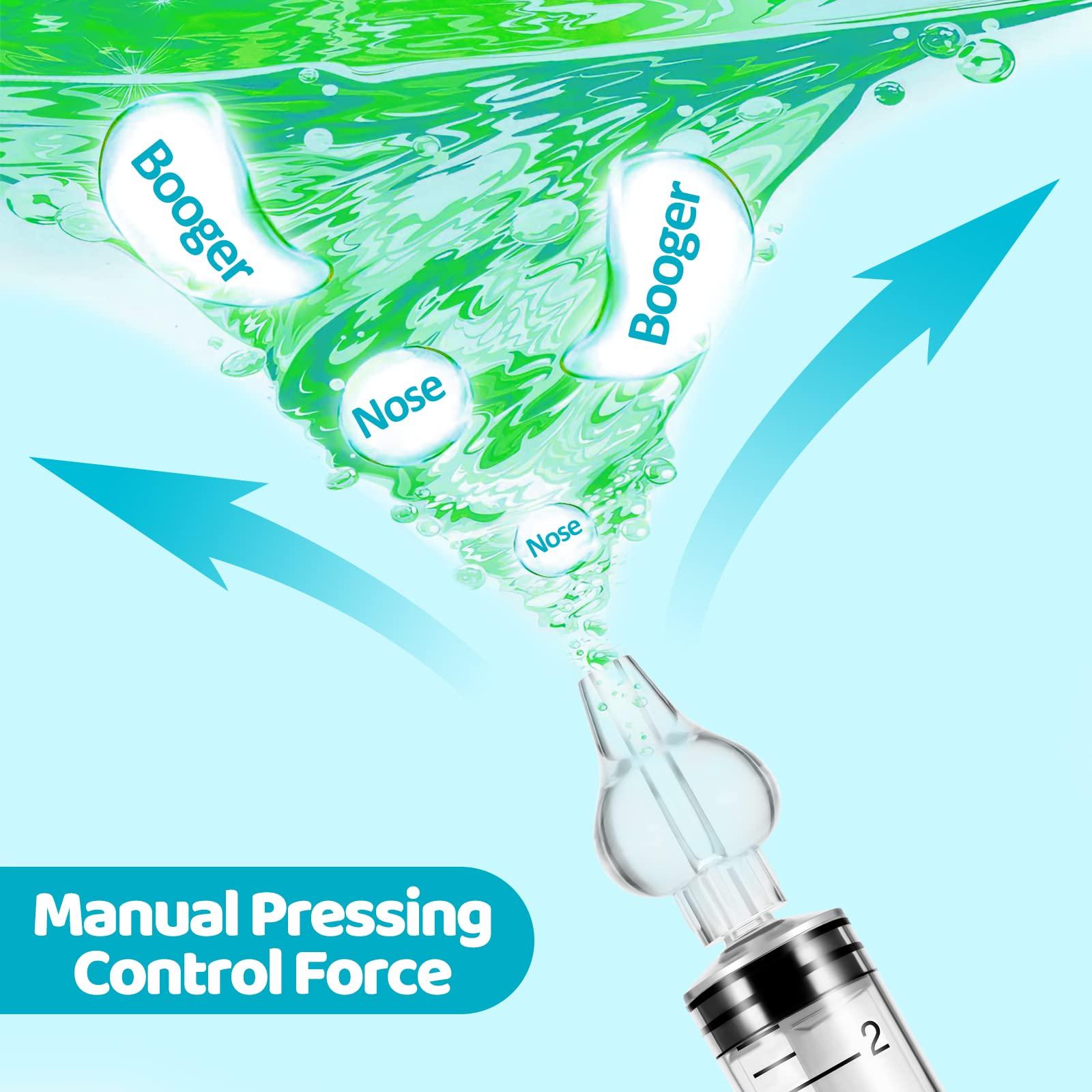 Nachar Nachar Sinus Rinse System, 4pcs Professional Baby Nasal Irrigator Portable Infant Nose Cleaner Quick Rinse Device All Natural Relief - BPA Free More Convenient