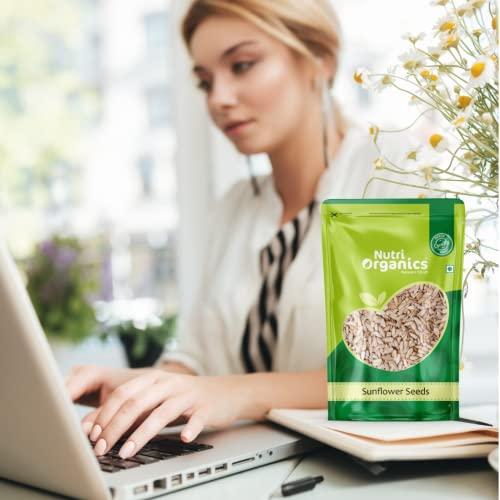 Nutri Organics Nutri Organics Sunflower Seeds 200g - Raw Seeds for Eating | Healthy Snacks | High in Vitamin, Fibre & Protein