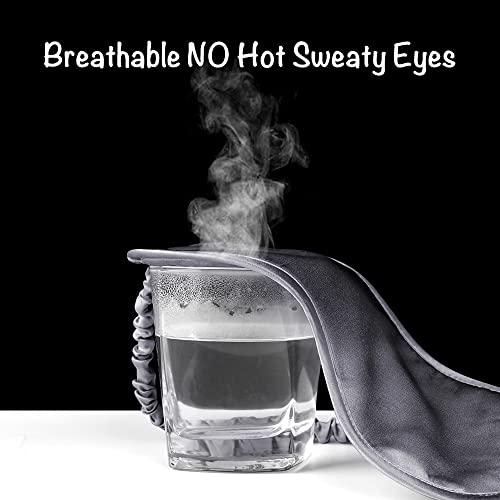 LULUSILK Charcoal Gray: Lulusilk Mulberry Silk Sleep Eye Mask & Blindfold With Elastic Strap/Headband, Soft Eye Cover Eyeshade For Night Sleeping, Travel, Nap (Charcoal Gray)