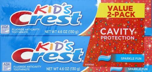 Crest Crest Kids Cavity Protection Sparkle Fun Flavor Toothpaste 4.6 Oz Twin, 0.66 Pound