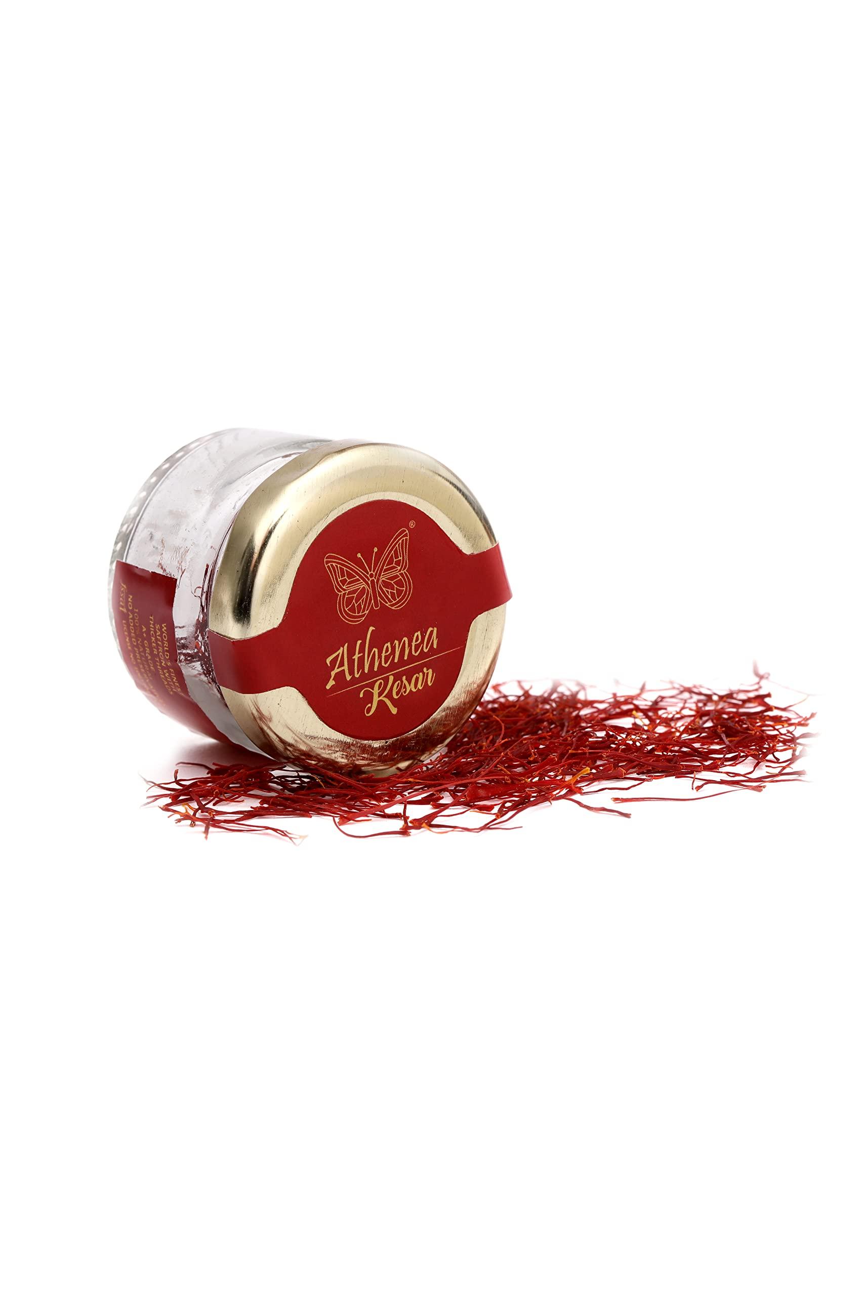 Athenea Athenea Kesar - Pure Saffron Threads from Afghanistan | A++ Grade | No Added Preservatives | Intense Aroma and Flavour | 1gm