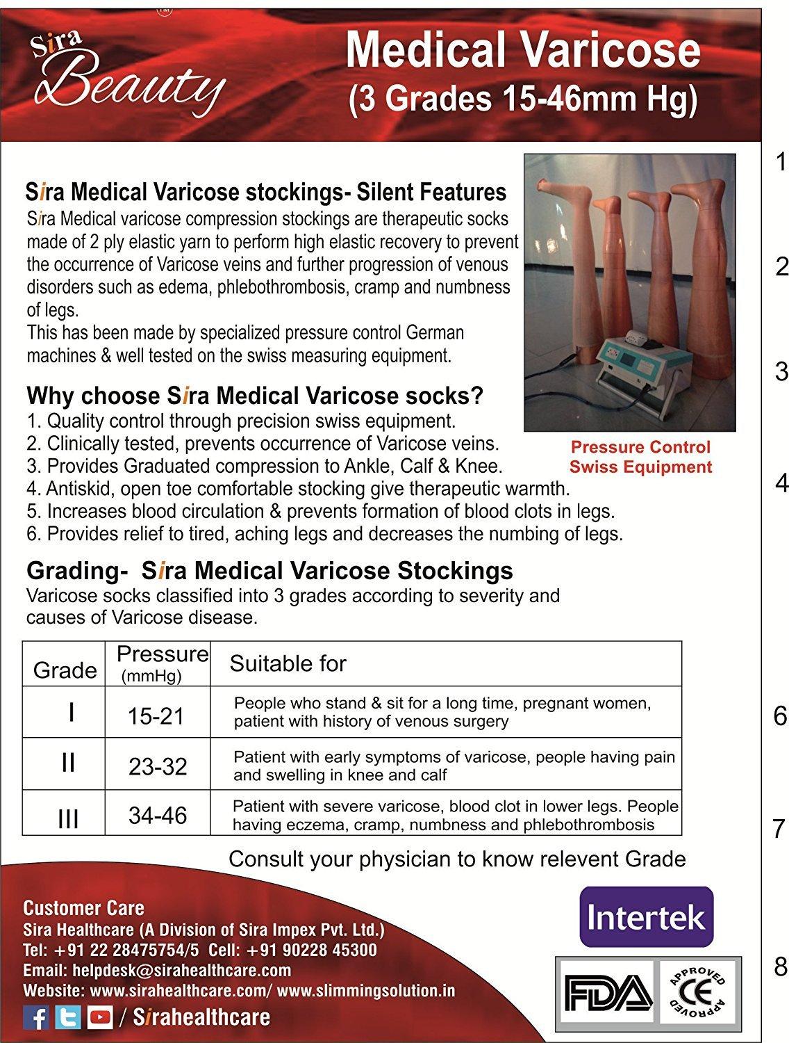 JOINTCOMFO Medical Antiskid Varicose Veins, Graduate Calibrated, Compression Socks, Stocking Improve Blood Circulation, Varicose Vein, Swollen, Aching Legs, Pain Relief, Edema, Sore Legs, Compression Sleeve with Anti Slip Grade-III, Unisex. (XL, Black)