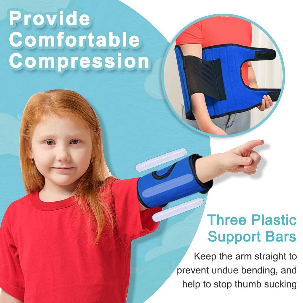 Zelen Elbow Brace for Kids Elbow Splint Immobilizer Support Pediatric Arm Fracture Cubital Tunnel Braces Childrens Ulnar Nerve Stabilizer Youth Child Small Pm Night Time Sleeping Straight Restraints(S)