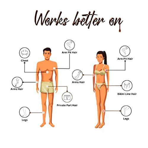 FAITH & PATIENCE FAITH & PATIENCE 10-Minute Chocolate Hair Removal Wax Powder Full Body, Easy Home Use, Chemical-Free, No Irritation Or Rashes For Men & Women (100G)