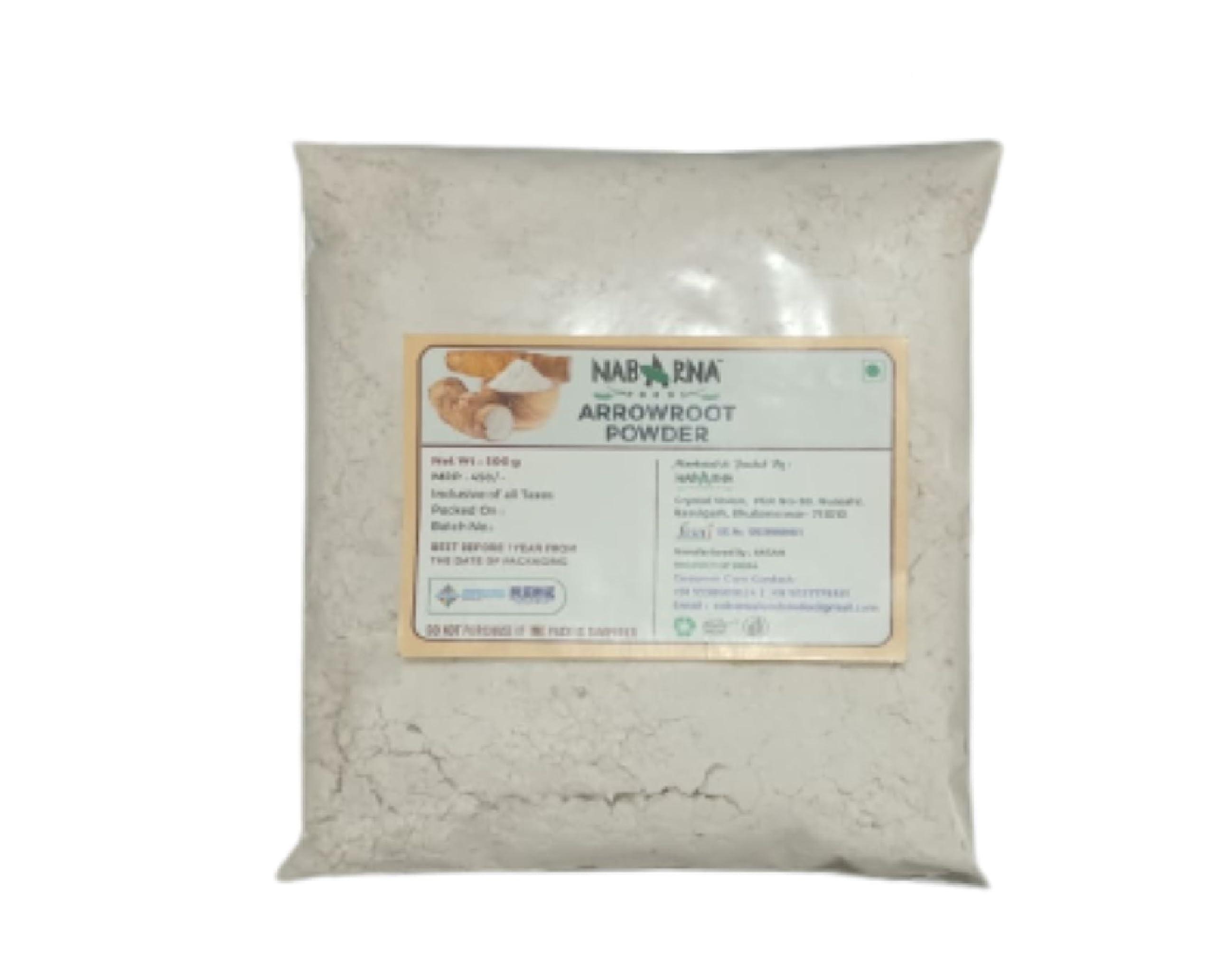 NABARNA NABARNA Natural Arrowroot Powder 250G | Palua Gunda, Pure Arrowroot Flour for Coocking|All Purpose Thickener Gravy Pudding Soups Bread, Natural Baby Powder, Used for making sweets in Odisha, Used to make Odisha famous Palua ladoo