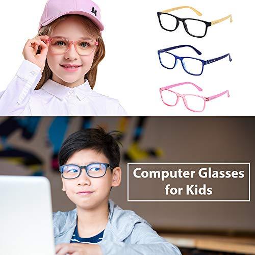 IMPLICIT Implicit Blue light Blocking Computer Glasses for kids Zero Power Spectacles With Anti Glare Glasses for UV & Eye Protection & Anti Eyestrain For Age 5-10 Years Girls and Boys (Pink)