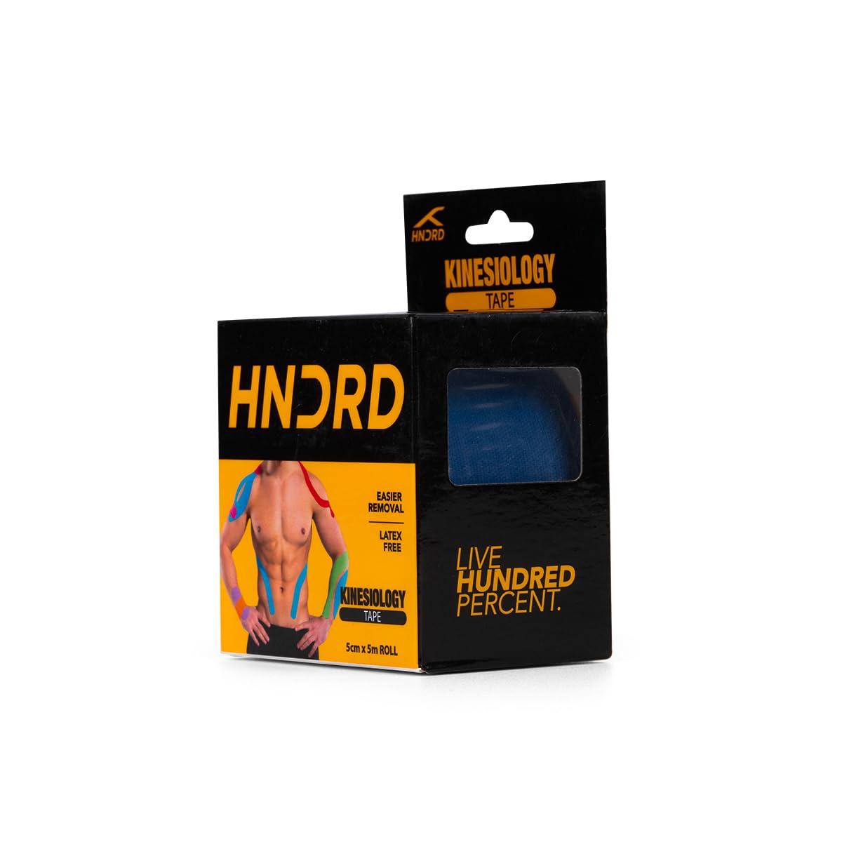 Hundred Hundred KT Tape | 5 Meters | Muscle Soreness & Pain Relief | Boosted Performance, Circulation and Body Awareness | Future Injury Prevention (Dark Blue)
