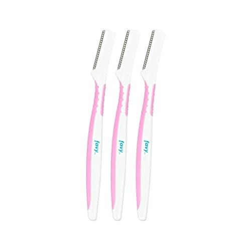 Favy Favy Facial Beauty Razor, Eyebrow Razor, Dermaplane Razor, Exfoliate your skin, Keep your skin clear, Make your face smooth, Remove peach fuzz, Allow for flawless makeup application, 3 Pack