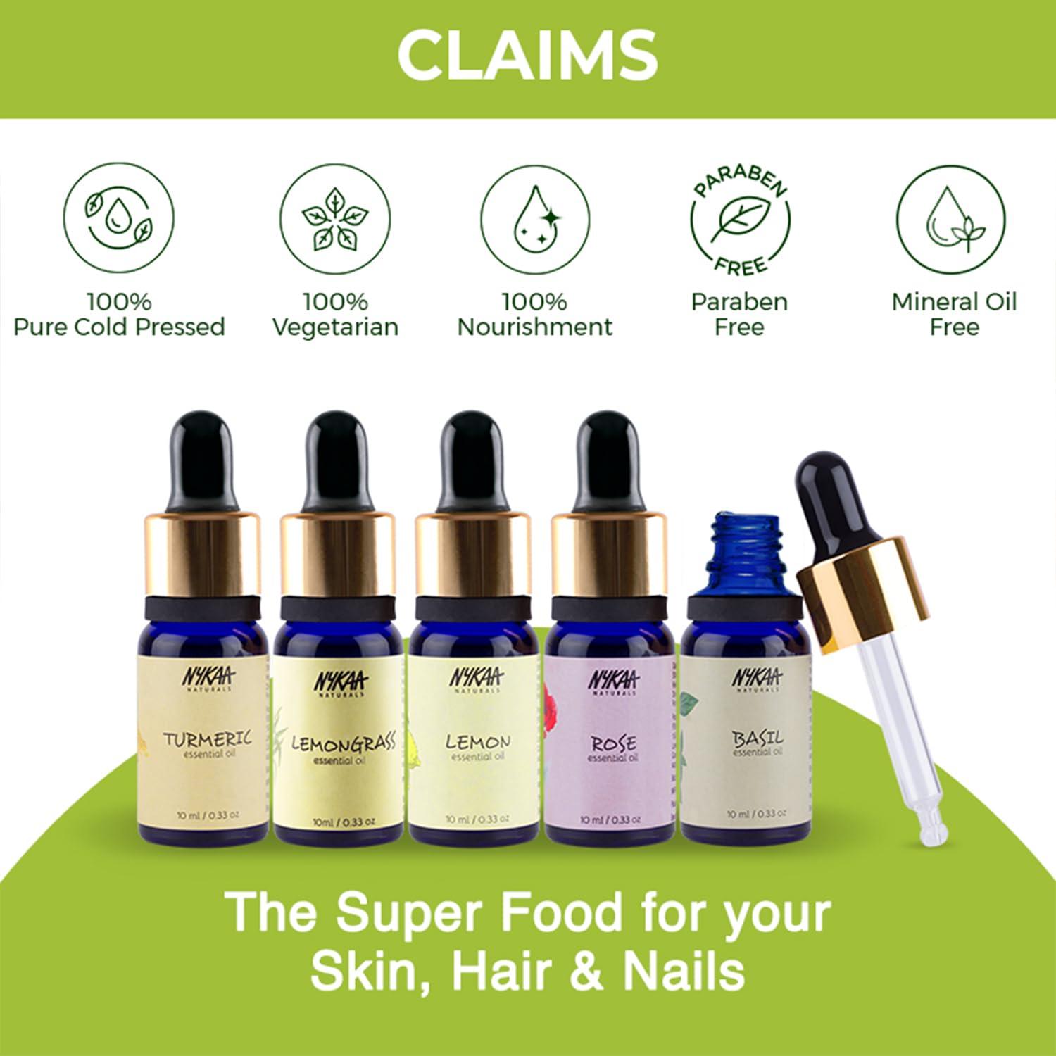 Nykaa Naturals Nykaa Naturals Lemongrass Essential Oil, 10ml| Cold Pressed Essential Oil| Ideal for Skincare & Haircare| Minimises Pores & Hair Fall Protection