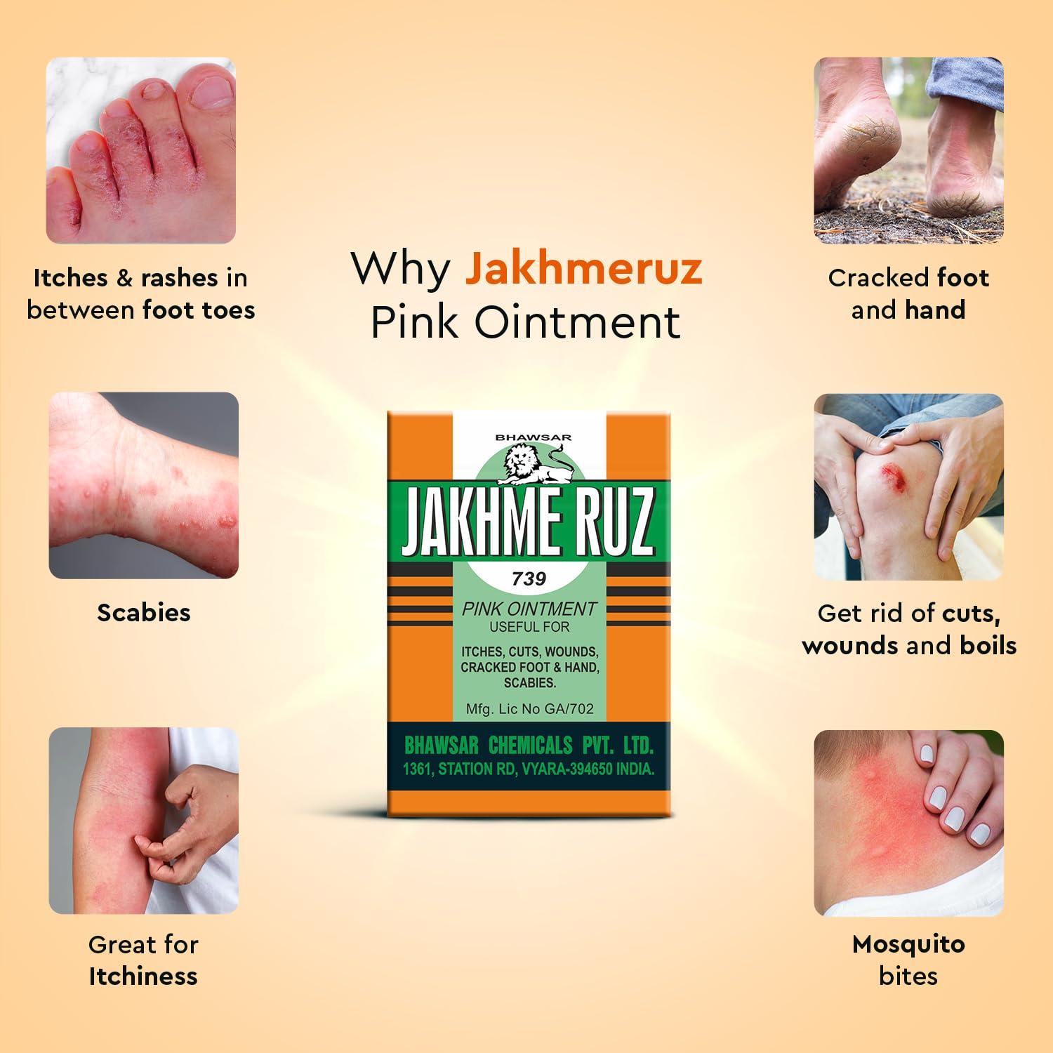 JAKHMERUZ BHAWSAR Jakhmeruz Pink Ointment 10 gm (Pack of 3)