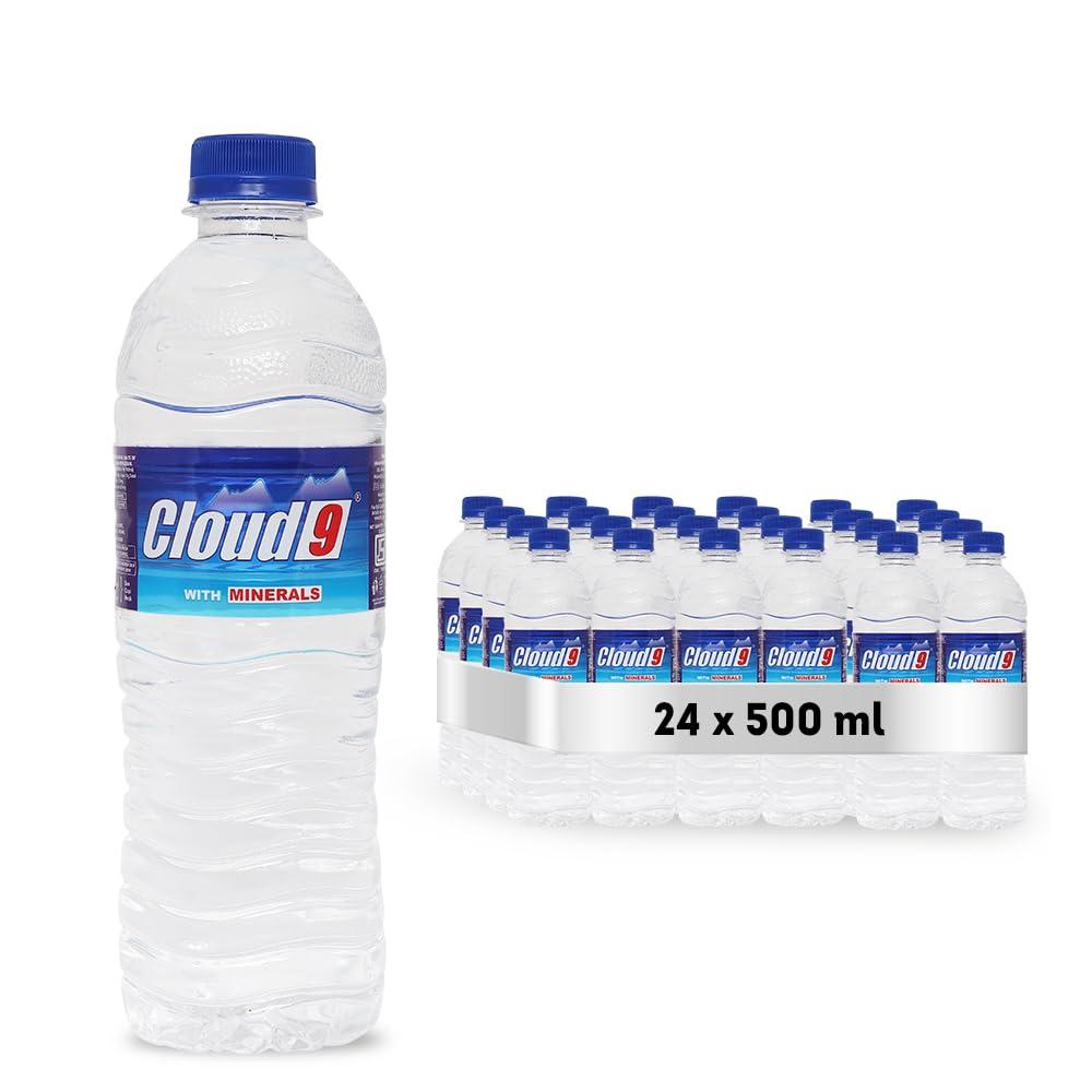 Cloud9 Cloud9 Packaged Drinking Water | Minerals Water 500ml | Pack Of 24 Bottles [Price Including Courier Charges]