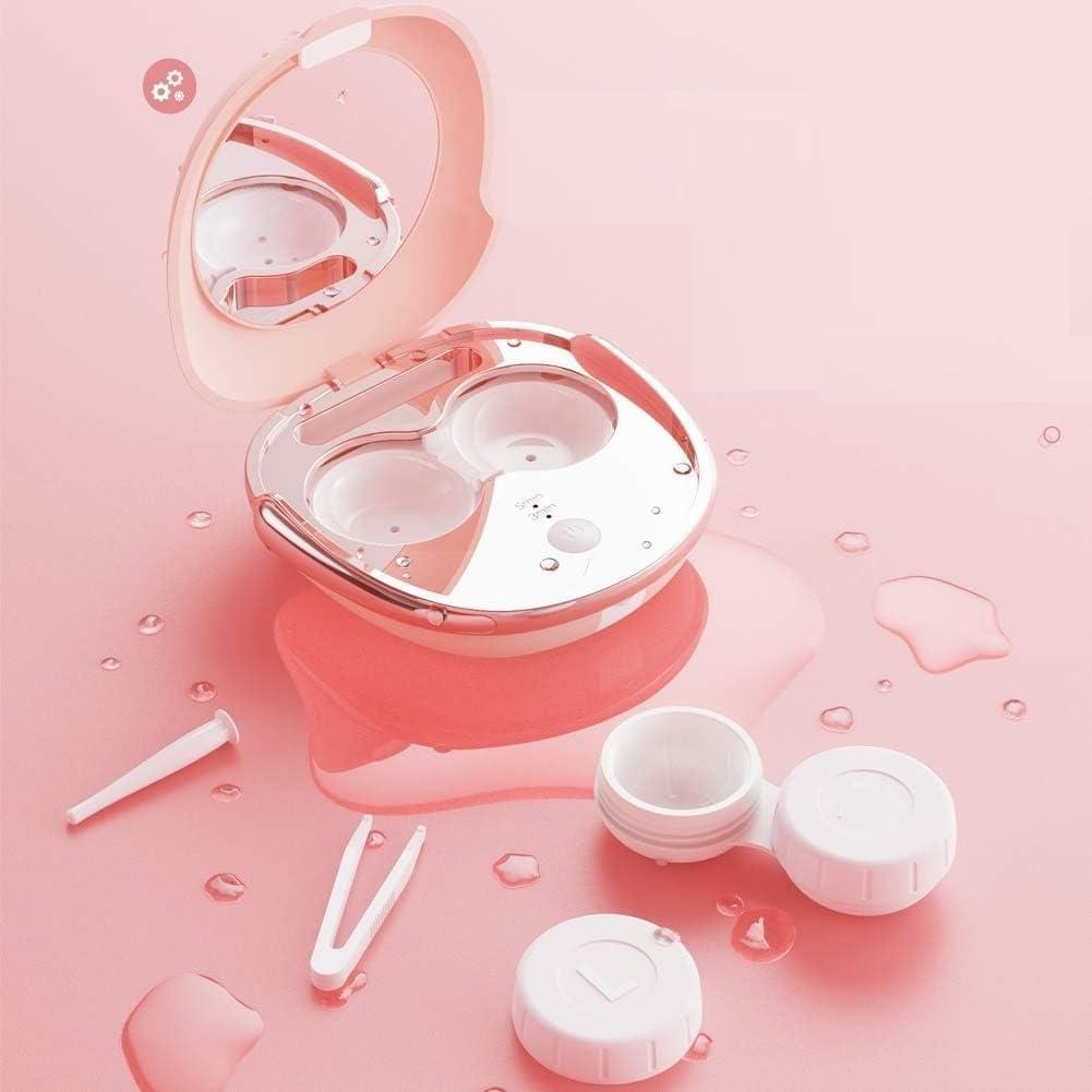 ZURITY ZURITY Portable Ultrasonic Contact Lens Cleaner Machine With USB Charging Cable Automatic Soft/Hard/Contact/Colored Lens Cleaner With Mirror (Pack of 1,Multicolor)