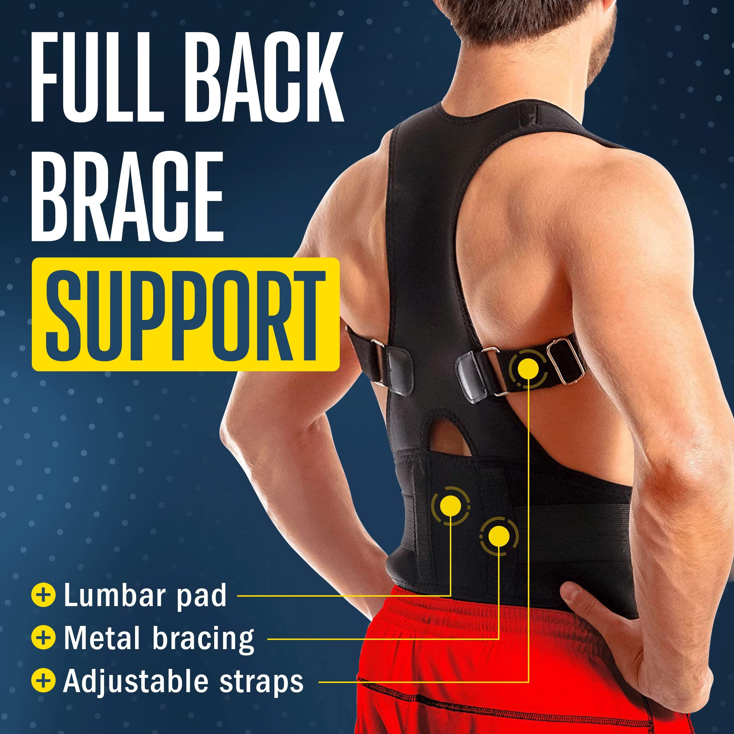 FlexGuard Support FlexGuard Posture Corrector for Women and Men - Back Brace for Posture, Adjustable Back Support Straightener Shoulder Posture Support for Pain Relief, Body Correction, Large