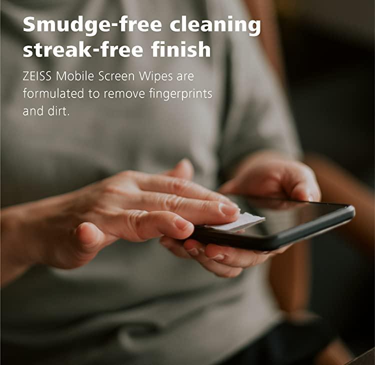 Zeiss ZEISS Smartphone Wipes 60 Count - Pack of 1| Perfect Screen Cleaner for Smartphones, Mobile Phone, Laptops, Tablets, TVs and other screen devices