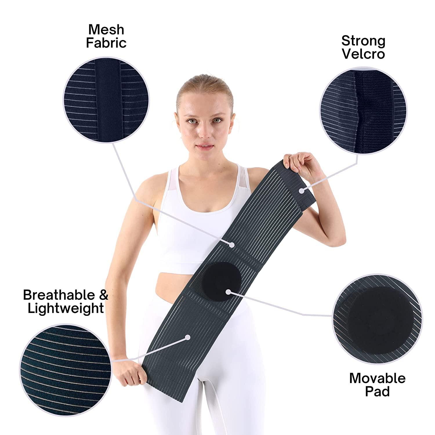 HIRVO HIRVO Cotton Blend Umbilical Hernia Belt For Women And Men, Naval Hernia Support Binder With Detachable Compression Pad Universal Size