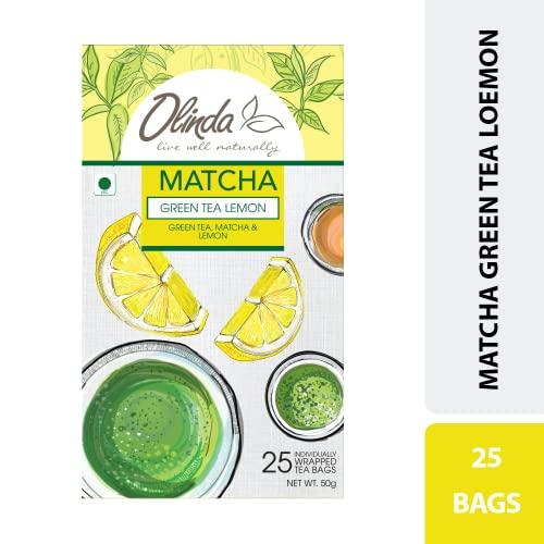 Olinda OLINDA Matcha Lemon Green Tea, 50 gm (25 Tea Bags, 2 gm per sachet)