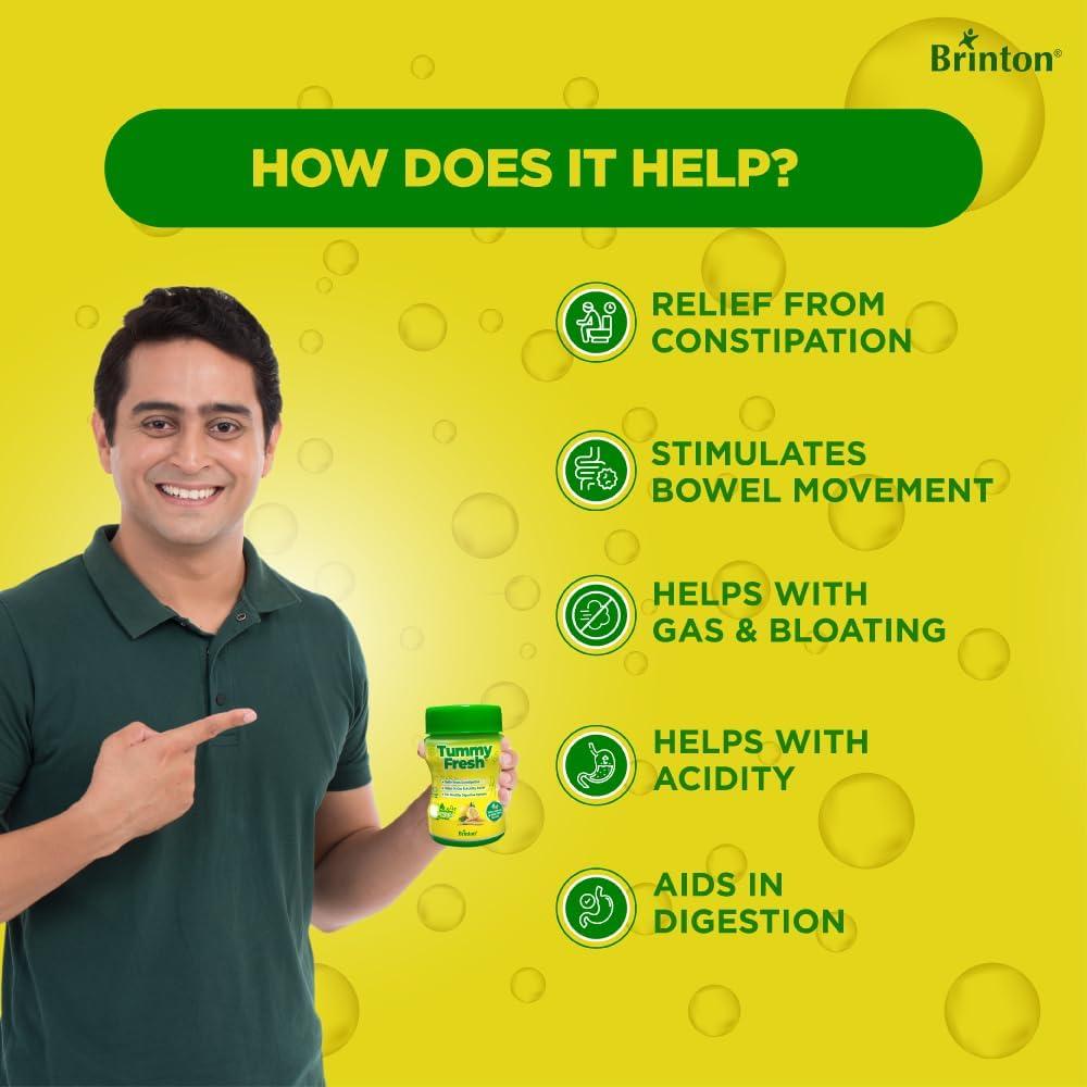 Brinton Brinton Tummy Fresh (Sugar Free) for Healthy Digestive sytem and Relief from constipation, Gas & Acidity 100 gm x Pack of 3
