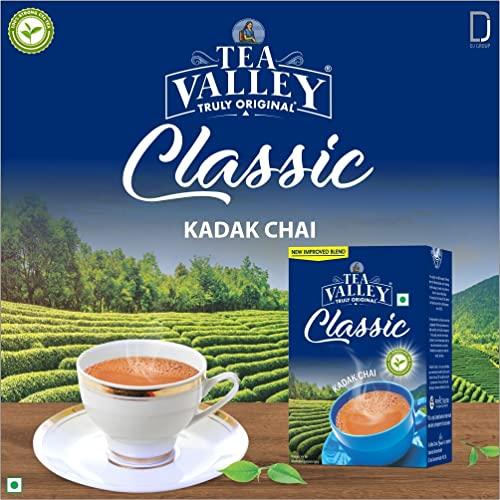 Tea Valley Tea Valley Classic Tea - 250gm X3 | Strong, Malty, Aromatic and Rich Taste | 100% Assam and Dooars CTC tea blend | Make Masala Tea, Ginger Tea or Cardamom Tea