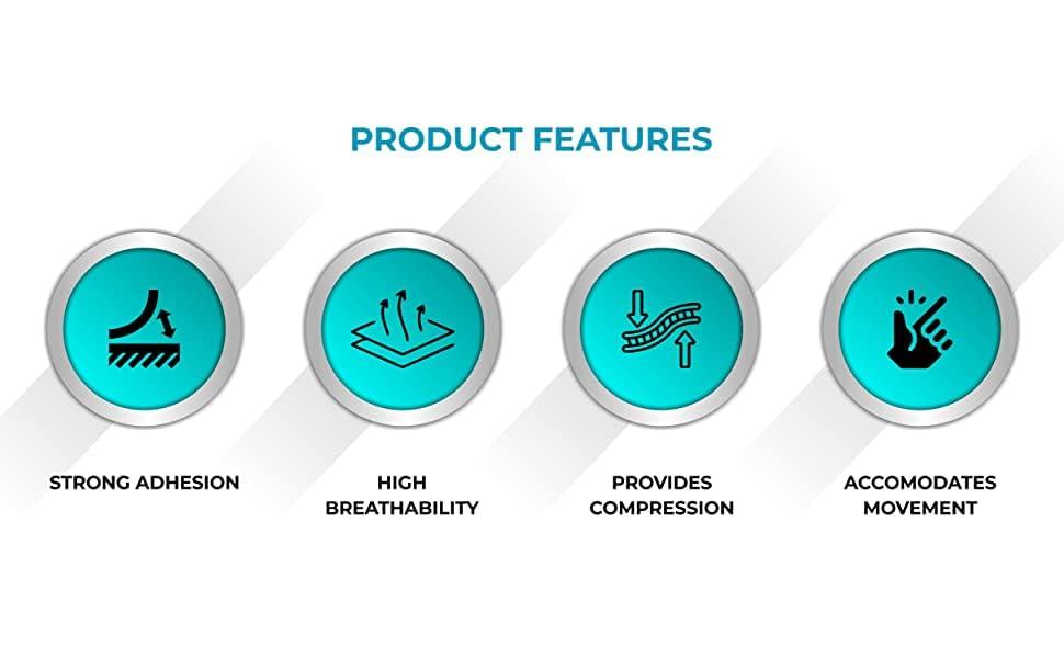 NUVO MEDSURG NUVO MEDSURG Sterile Elastic Adhesive Bandage 10 Cm X 4 M (Pack Of 3)